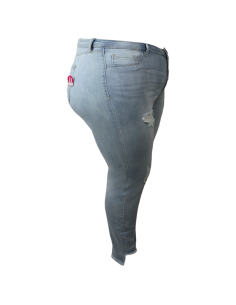 Pantalon-jean-talla-grande-gordita-20-color-hielo-deshilachado-en-las-botas-REFUGE-R0673 2
