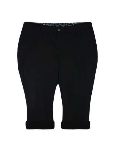 Pantalon-capri-talla-grande-gordita-26-negro-con-bota-recogida-FADED-GLORY-R0680