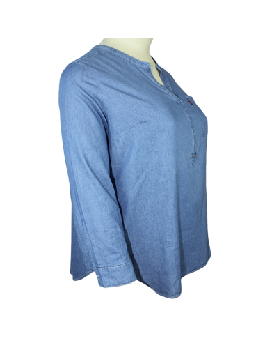 Blusa-talla-grande-gordita-3XL-azul-en-jean-manga-larga-bolsillo-lado-izquierdo-LEVIS-R0681