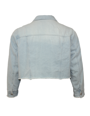 Chaqueta-talla-grande-gordita-3XL-jean-tono-claro-tipo-crop-cuatro-bolsillos-REFUGE-R0692-3XL