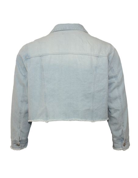 Chaqueta-talla-grande-gordita-3XL-jean-tono-claro-tipo-crop-cuatro-bolsillos-REFUGE-R0692-3XL