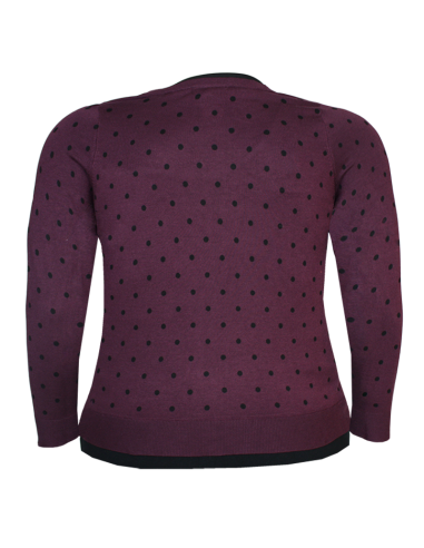 Saco-talla-grande-gordita-3XL-color-vinotinto-con-puntos-negrosLANE-BRYANT-R0694-1