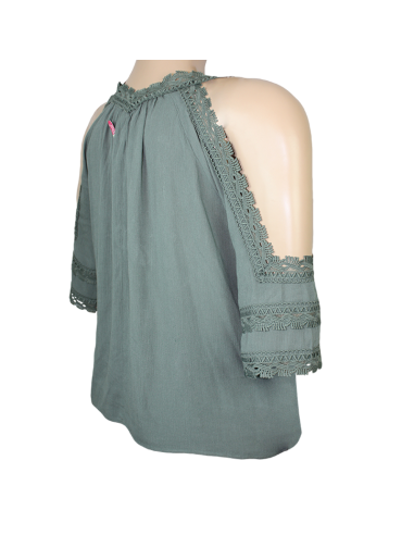 Busa-talla-grande-gordita-XL-verde-oliva-diseño-en-tipo-crochet-CHARLOTTE-ROUSSE-R0696