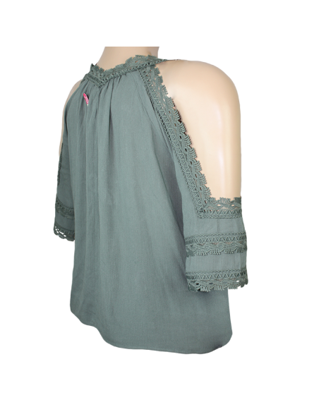 Busa-talla-grande-gordita-XL-verde-oliva-diseño-en-tipo-crochet-CHARLOTTE-ROUSSE-R0696