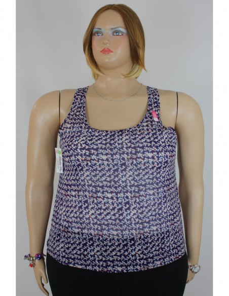 blusa talla grande gordita azul esqueleto seda colombia 2XL R263 1.JPG