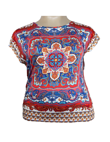 Blusa-talla-grande-gordita-2XL-tonos-fuertes-manga-corta-cuello-redondo-WESTPORT-R0699-