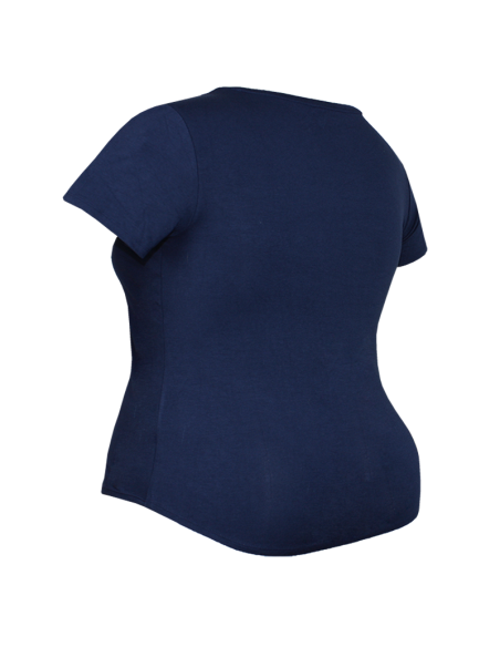 Blusa-talla-grande-gordita-2XL-azul-oscuro-con-estampado-manga-corta-WESTPORT-R0703