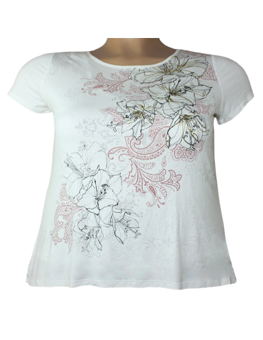 Blusa-talla-grande-gordita-XL-tono-marfil-estampado-de-flores-manga-corta-SUNDAY-R0706