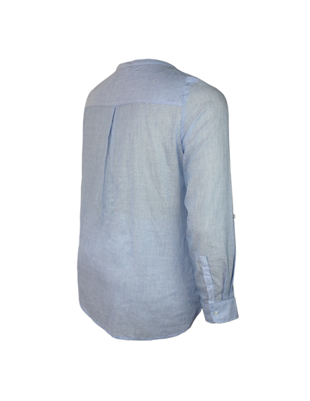 Blusa-talla-grande-2XL-tono-azul-claro-cuello-chino-manga-larga-WESTPORT-R0707