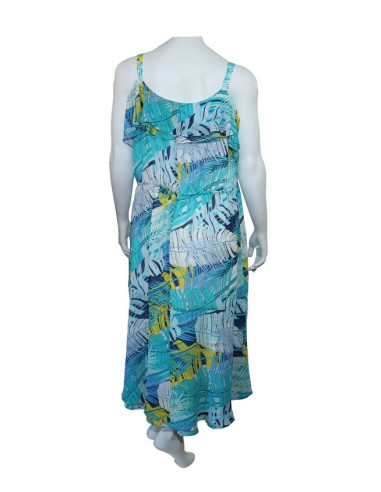 Blusa-talla-grande-gordita-cuello-bandeja-manga-3/4-arabescos-3XL-R749