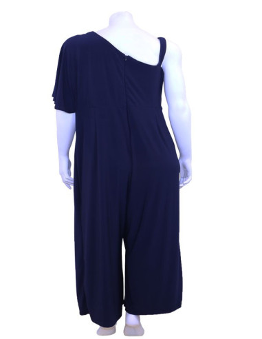 Blusa-talla-grande-gordita-cuello-bandeja-manga-3/4-arabescos-3XL-R749