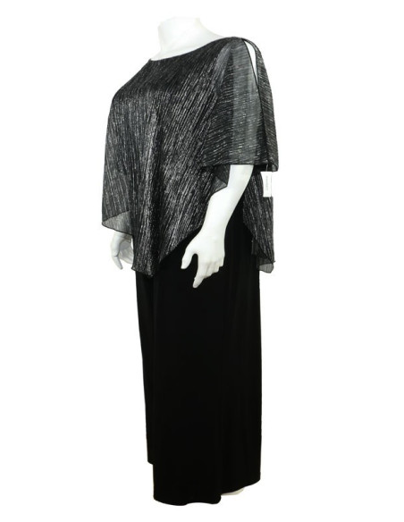 Blusa-talla-grande-gordita-cuello-bandeja-manga-3/4-arabescos-3XL-R749