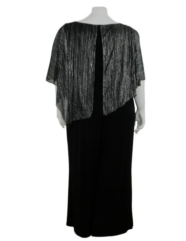 Blusa-talla-grande-gordita-cuello-bandeja-manga-3/4-arabescos-3XL-R749