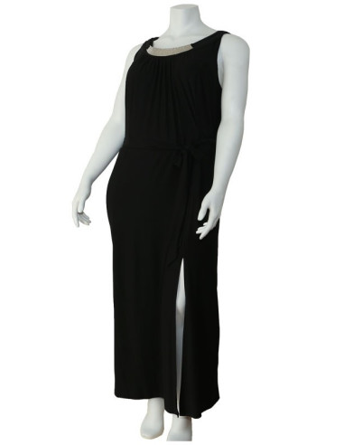 Blusa-talla-grande-gordita-cuello-bandeja-manga-3/4-arabescos-3XL-R749