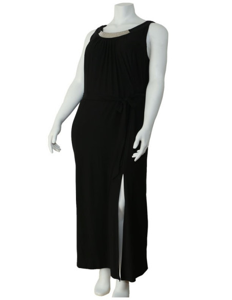 Blusa-talla-grande-gordita-cuello-bandeja-manga-3/4-arabescos-3XL-R749