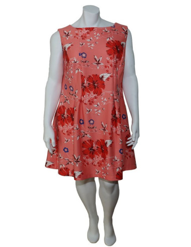 Blusa-talla-grande-gordita-cuello-bandeja-manga-3/4-arabescos-3XL-R749