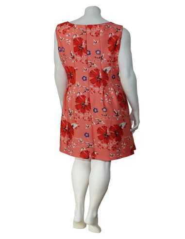 Blusa-talla-grande-gordita-cuello-bandeja-manga-3/4-arabescos-3XL-R749