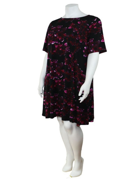 Blusa-talla-grande-gordita-cuello-bandeja-manga-3/4-arabescos-3XL-R749