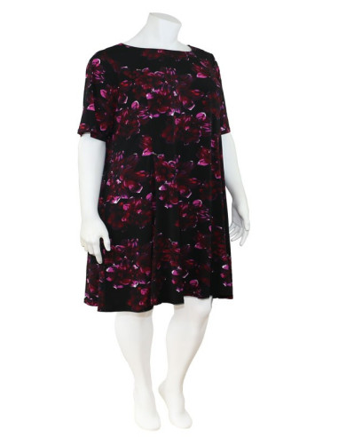 Blusa-talla-grande-gordita-cuello-bandeja-manga-3/4-arabescos-3XL-R749