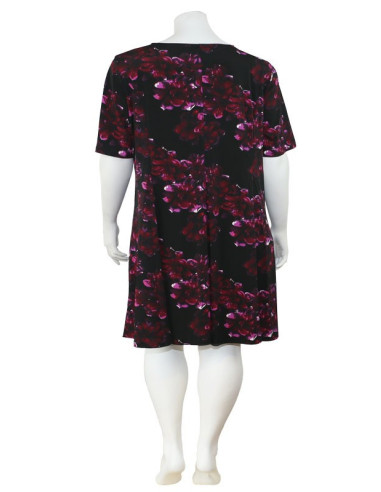 Blusa-talla-grande-gordita-cuello-bandeja-manga-3/4-arabescos-3XL-R749