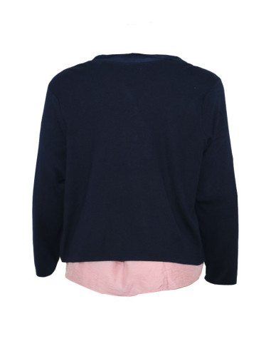 Blusa-talla-grande-gordita-cuello-bandeja-manga-3/4-arabescos-3XL-R749