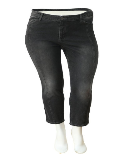 Blusa-talla-grande-gordita-cuello-bandeja-manga-3/4-arabescos-3XL-R749