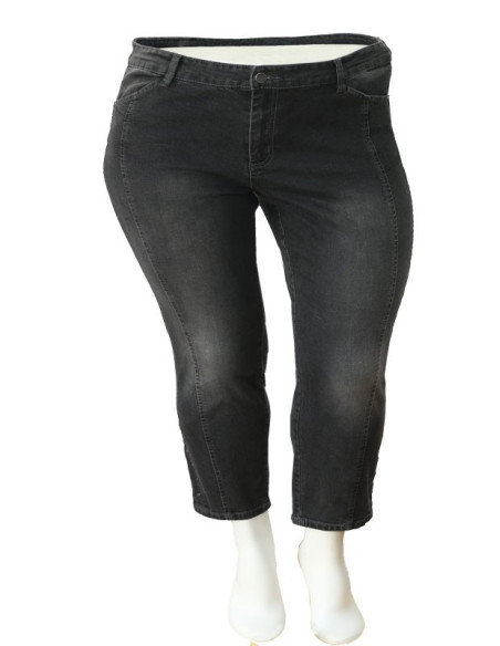 Blusa-talla-grande-gordita-cuello-bandeja-manga-3/4-arabescos-3XL-R749