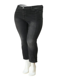 Blusa-talla-grande-gordita-cuello-bandeja-manga-3/4-arabescos-3XL-R749 2