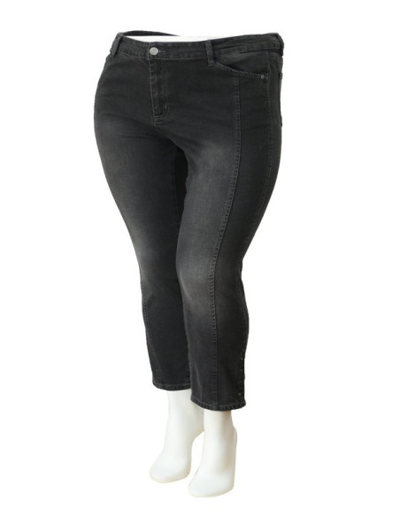 Blusa-talla-grande-gordita-cuello-bandeja-manga-3/4-arabescos-3XL-R749
