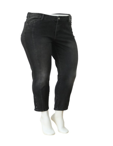 Blusa-talla-grande-gordita-cuello-bandeja-manga-3/4-arabescos-3XL-R749