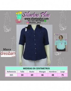 blusa talla grande gordita azul camisa colombia 3XL R365 0.jpg
